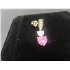 Image 3 : New 18K Gold Plated Each Heart-Cut Pink Simulated Diamond Dangle Earrings