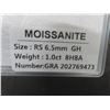 Image 7 : New Moissanite Lab Diamond, Round Brilliant Cut, GHI VVS1, GRA Report, Tests Positive w/ Diamond Te