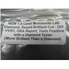 Image 8 : New Moissanite Lab Diamond, Round Brilliant Cut, GHI VVS1, GRA Report, Tests Positive w/ Diamond Te