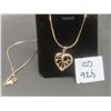 Image 1 : New 18K Gold Plated Swirl Heart Necklace, 19" Chain