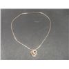 Image 4 : New 18K Gold Plated Swirl Heart Necklace, 19" Chain