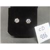 Image 1 : New 18K Gold Plated Each Simulated Diamond Stud Earrings