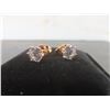 Image 3 : New 18K Gold Plated Each Simulated Diamond Stud Earrings