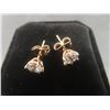 Image 4 : New 18K Gold Plated Each Simulated Diamond Stud Earrings