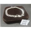 Image 1 : New Platinum Plated Cuban Link Bracelet, 8" Long