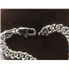 Image 3 : New Platinum Plated Cuban Link Bracelet, 8" Long