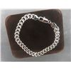 Image 4 : New Platinum Plated Cuban Link Bracelet, 8" Long