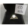 Image 1 : New 14K Gold Plated Cushion Cut Simulated Diamond Ring Size 6