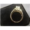 Image 3 : New 14K Gold Plated Cushion Cut Simulated Diamond Ring Size 6