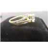 Image 4 : New 14K Gold Plated Cushion Cut Simulated Diamond Ring Size 6
