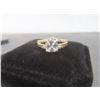 Image 5 : New 14K Gold Plated Cushion Cut Simulated Diamond Ring Size 6