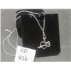 Image 1 : New Platinum Plated Simulated Diamond "Key To My Heart" Necklace Adjustable Chain 16"–18" Long