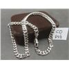 Image 1 : New Platinum Plated Cuban Link Necklace 18" Long