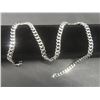 Image 5 : New Platinum Plated Cuban Link Necklace 18" Long