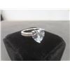 Image 4 : New Platinum Plated Heart Cut Simulated Diamond Chanel Ring Size 7