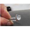 Image 5 : New Platinum Plated Heart Cut Simulated Diamond Chanel Ring Size 7