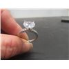 Image 9 : New Platinum Plated Heart Cut Simulated Diamond Chanel Ring Size 7