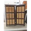 Image 3 : Two Wicker and Wood Basket Storage Units