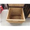 Image 5 : Two Wicker and Wood Basket Storage Units