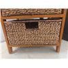 Image 4 : Wicker Rattan Storage Unit With Three Baskets