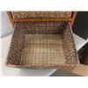 Image 5 : Wicker Rattan Storage Unit With Three Baskets
