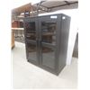 Image 10 : Black Finish Pantry Cabinet With Two Glass Doors