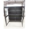 Image 4 : Black Finish Pantry Cabinet With Two Glass Doors