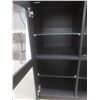 Image 6 : Black Finish Pantry Cabinet With Two Glass Doors
