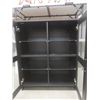 Image 7 : Black Finish Pantry Cabinet With Two Glass Doors