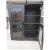 Image 8 : Black Finish Pantry Cabinet With Two Glass Doors