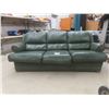 Image 1 : Leather-Style Three-Seat Reclining Sofa 87" Wide
