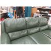Image 4 : Leather-Style Three-Seat Reclining Sofa 87" Wide