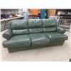 Image 9 : Leather-Style Three-Seat Reclining Sofa 87" Wide