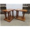 Image 1 : Two Side Tables With Chunky Turned Legs