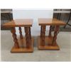 Image 7 : Two Side Tables With Chunky Turned Legs