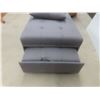 Image 10 : Grey Fabric Convertible Single Sleeper Chair