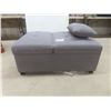 Image 1 : Grey Fabric Convertible Single Sleeper Chair