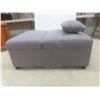Image 2 : Grey Fabric Convertible Single Sleeper Chair
