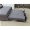 Image 9 : Grey Fabric Convertible Single Sleeper Chair
