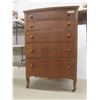 Image 1 : Vintage Oak Five-Drawer Chest on Casters