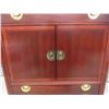 Image 10 : Chinoiserie-Style Mahogany Highboy With Brass Hardware