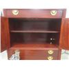 Image 12 : Chinoiserie-Style Mahogany Highboy With Brass Hardware