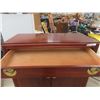 Image 15 : Chinoiserie-Style Mahogany Highboy With Brass Hardware