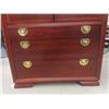 Image 4 : Chinoiserie-Style Mahogany Highboy With Brass Hardware