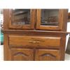 Image 3 : Corner Style Oak Display Cabinet With Glass Doors