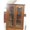 Image 4 : Corner Style Oak Display Cabinet With Glass Doors
