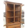 Image 5 : Corner Style Oak Display Cabinet With Glass Doors