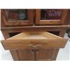 Image 9 : Corner Style Oak Display Cabinet With Glass Doors