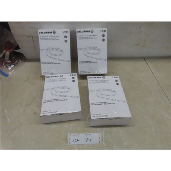 4 Sylvania LED 32 ft RGB Color-Changing Strip Lights