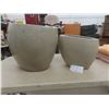 Image 1 : Two Ceramic Planters, Smaller Planter Has Crack